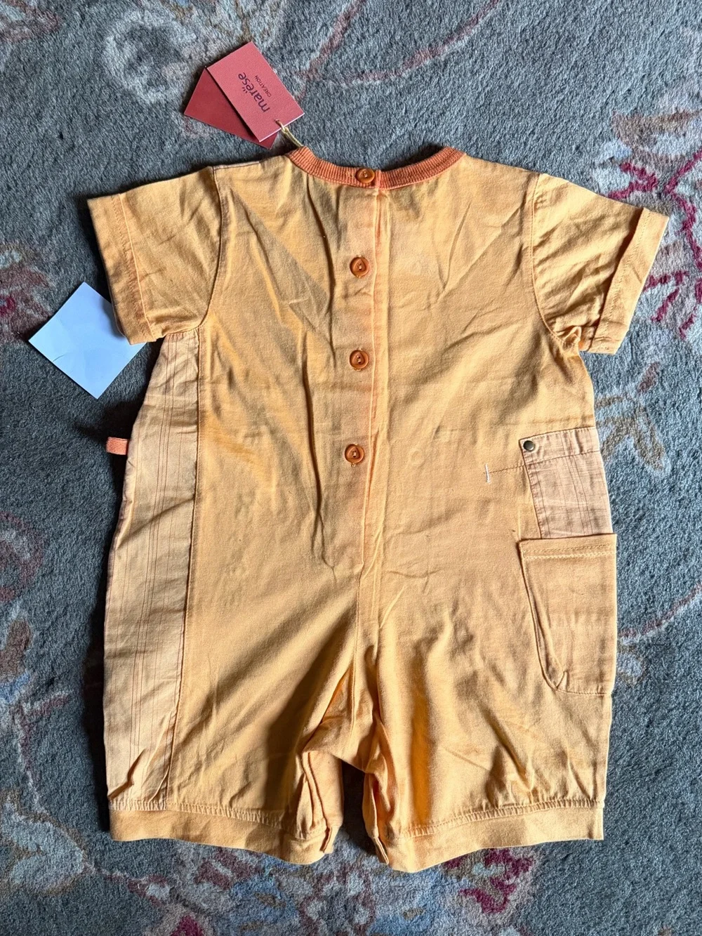 NWT 18 month Short Sleeve Orange Romper